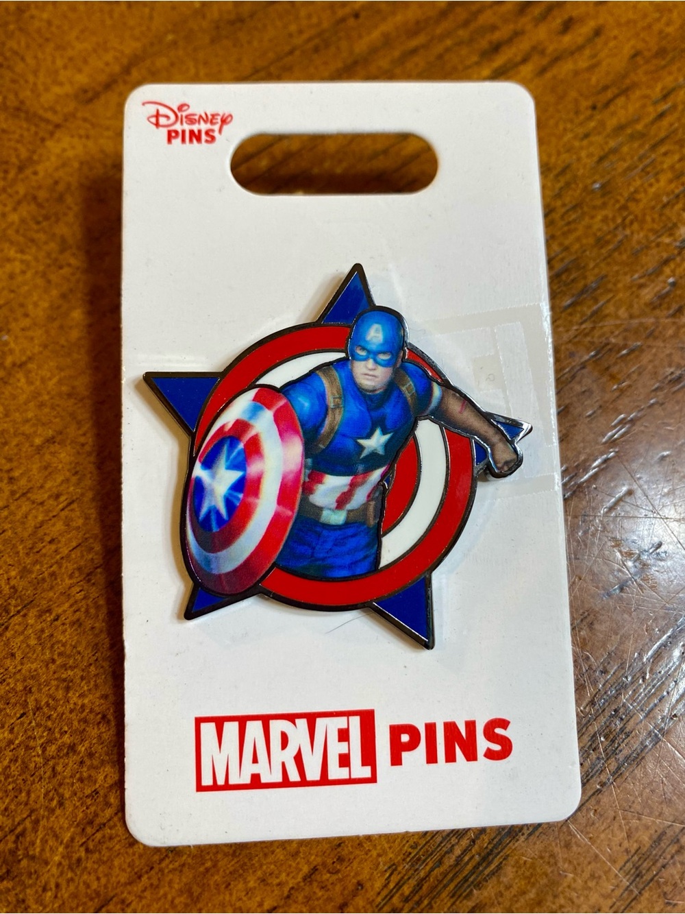 Disney Parks Marvel Captain America Shield Star Super Hero Pin